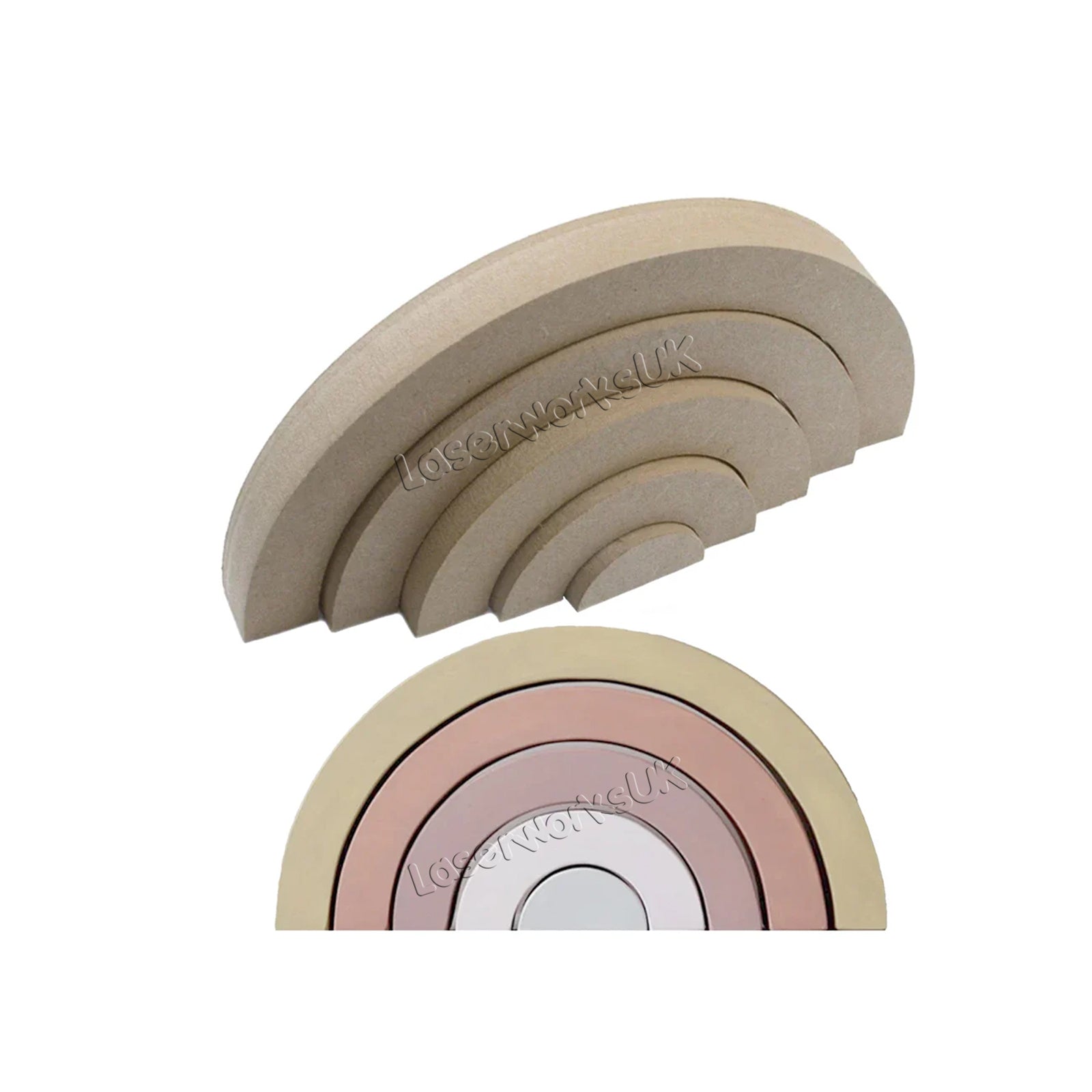 Freestanding Stacking Rainbow 18mm MDF Nursery Décor - Laserworksuk