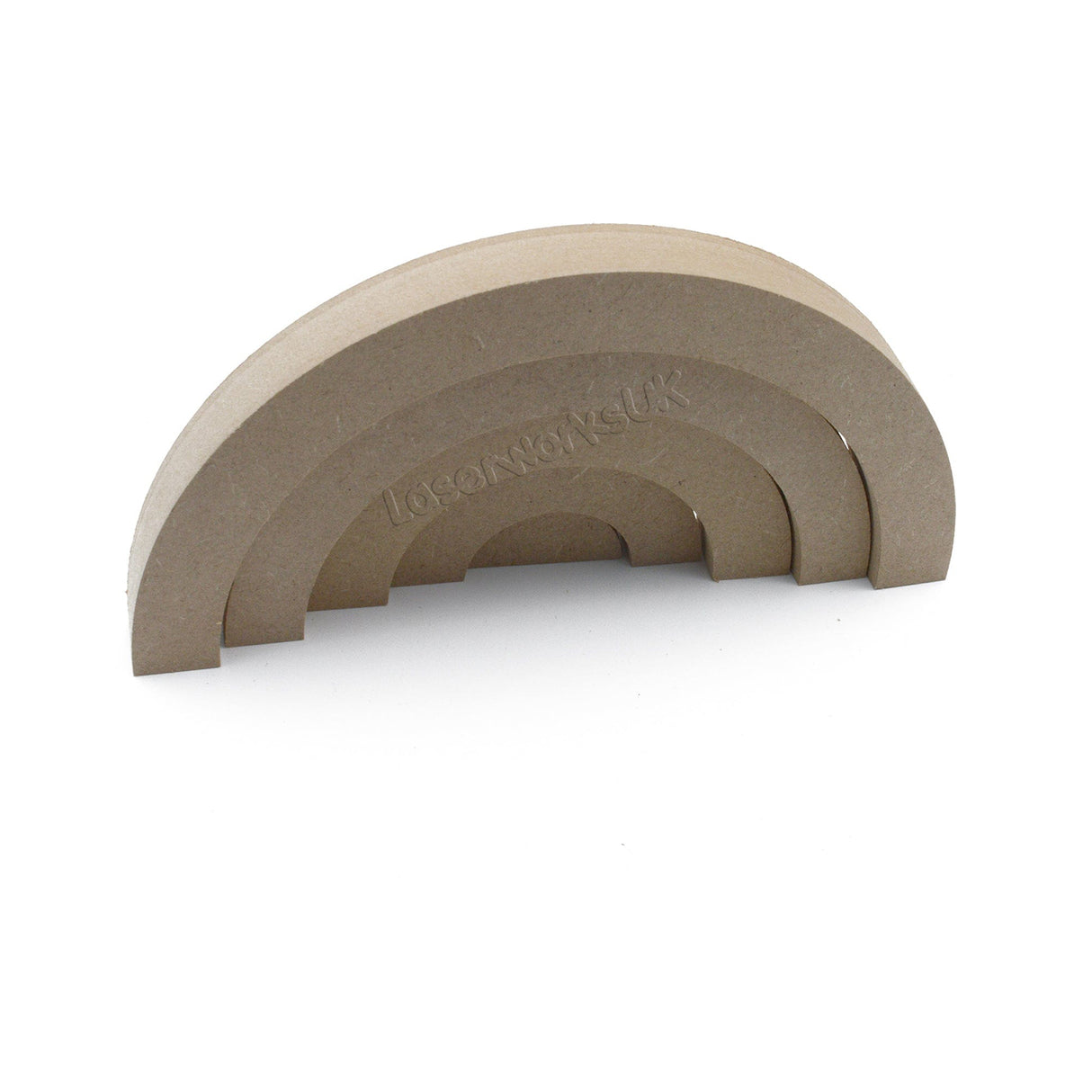 Freestanding Stacking Rainbow 18mm MDF Nursery Décor - Laserworksuk