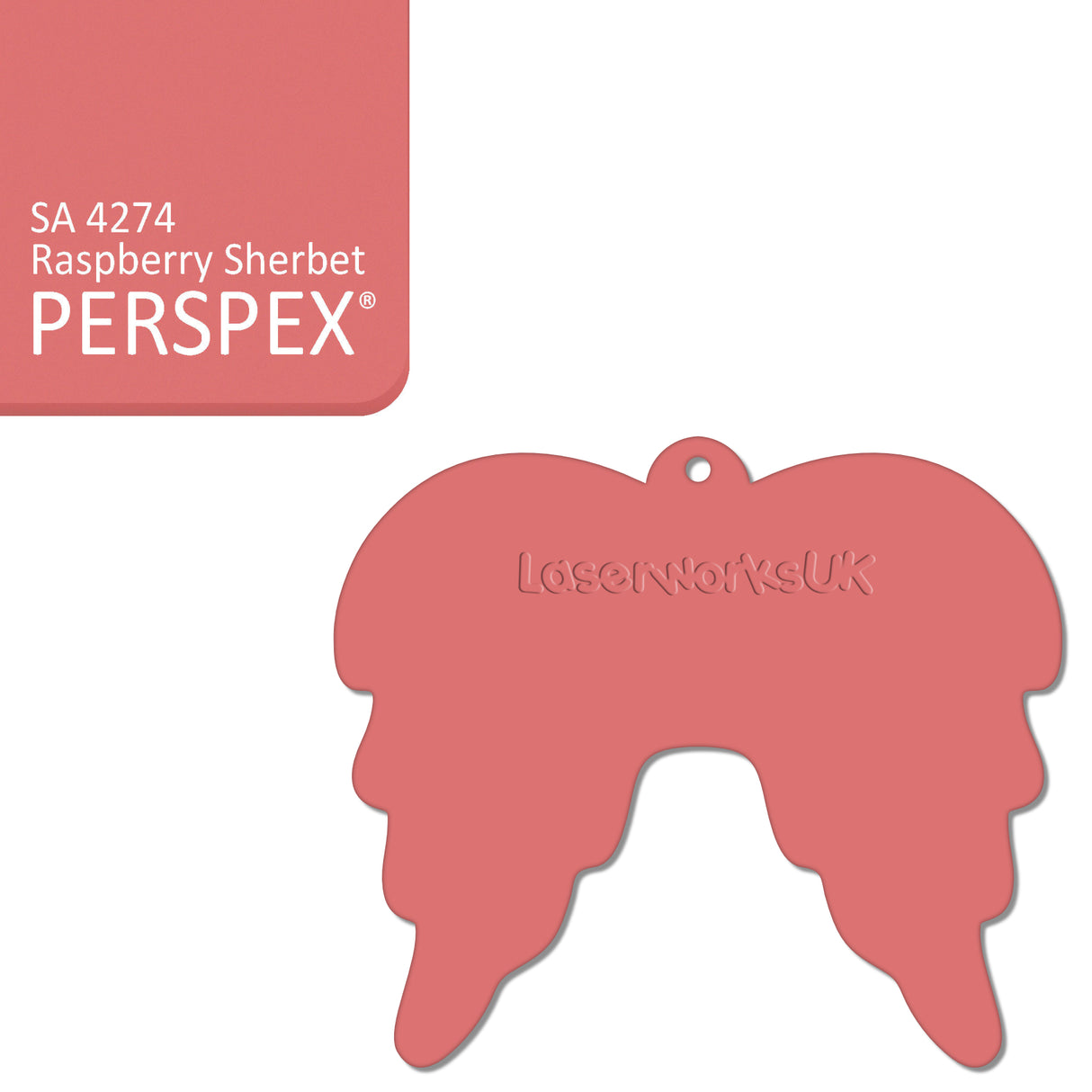 Acrylic Christmas Angel Wings Blanks (10cm Pack of 5) - Laserworksuk