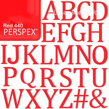 Acrylic 1.5 cm High Letters & Numbers - 40+ Colours - Laserworksuk