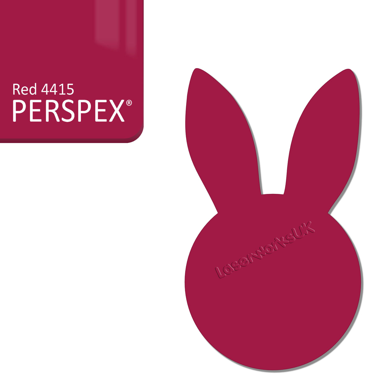 Acrylic Easter Bunny - Rabbit Head Blanks (8cm Pack of 6) - Laserworksuk