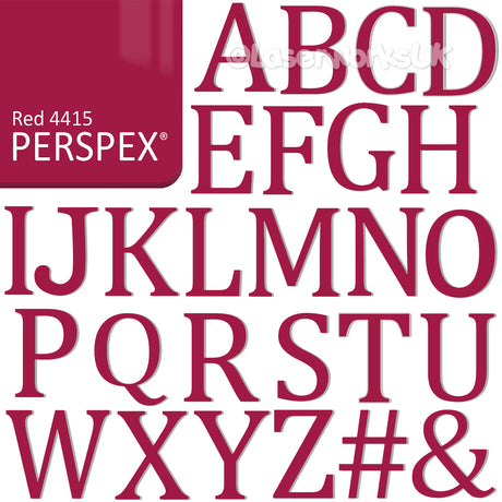Acrylic 1.5 cm High Letters & Numbers - 40+ Colours - Laserworksuk