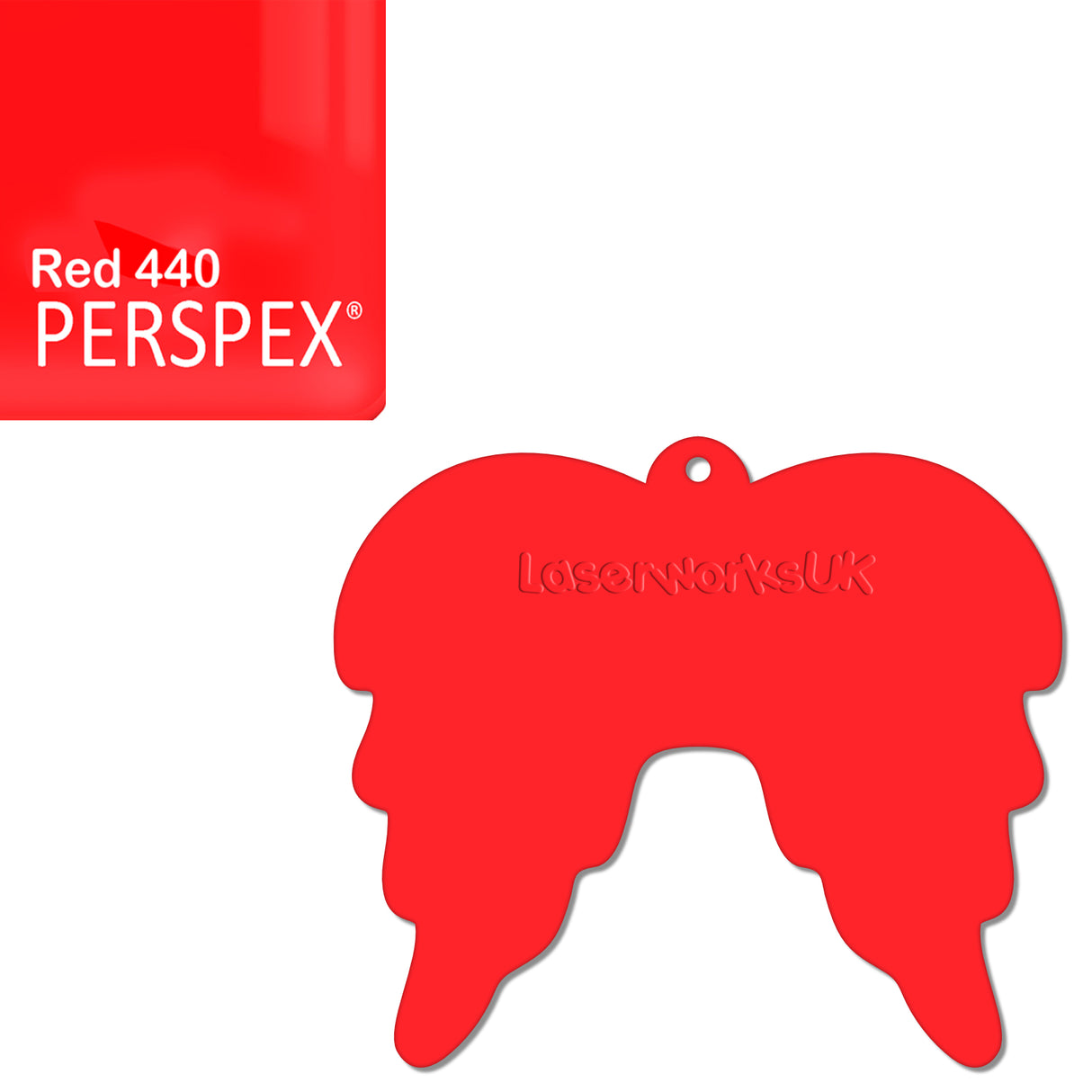 Acrylic Christmas Angel Wings Blanks (10cm Pack of 5) - Laserworksuk