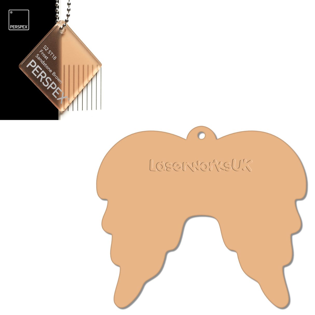 Acrylic Christmas Angel Wings Blanks (10cm Pack of 5) - Laserworksuk