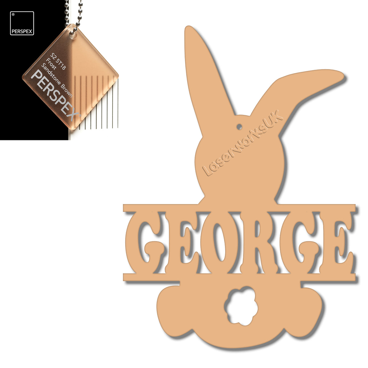 Acrylic Personalised Easter Decorations - Laserworksuk