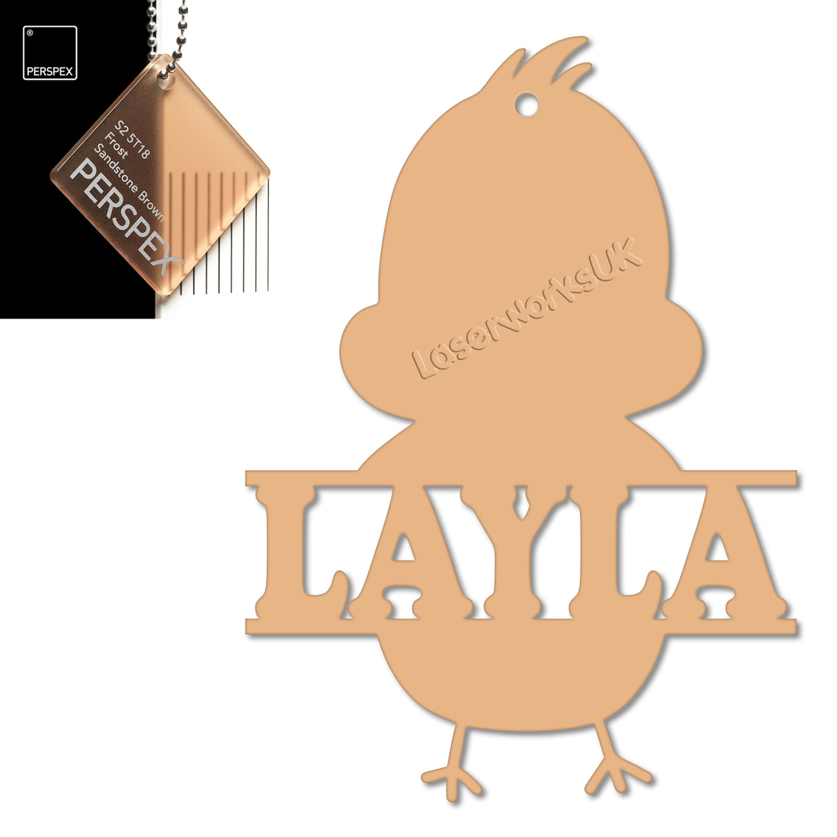 Acrylic Personalised Easter Decorations - Laserworksuk