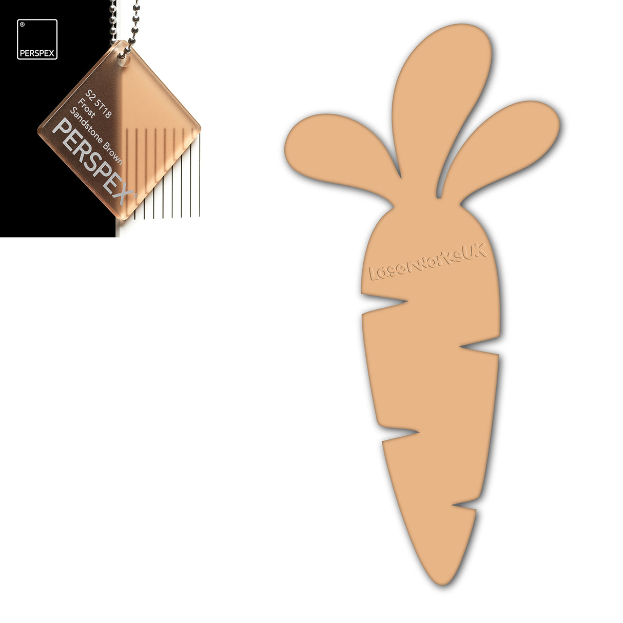 Acrylic Easter Carrot Blank Shapes (8cm Pack of 6) - Laserworksuk