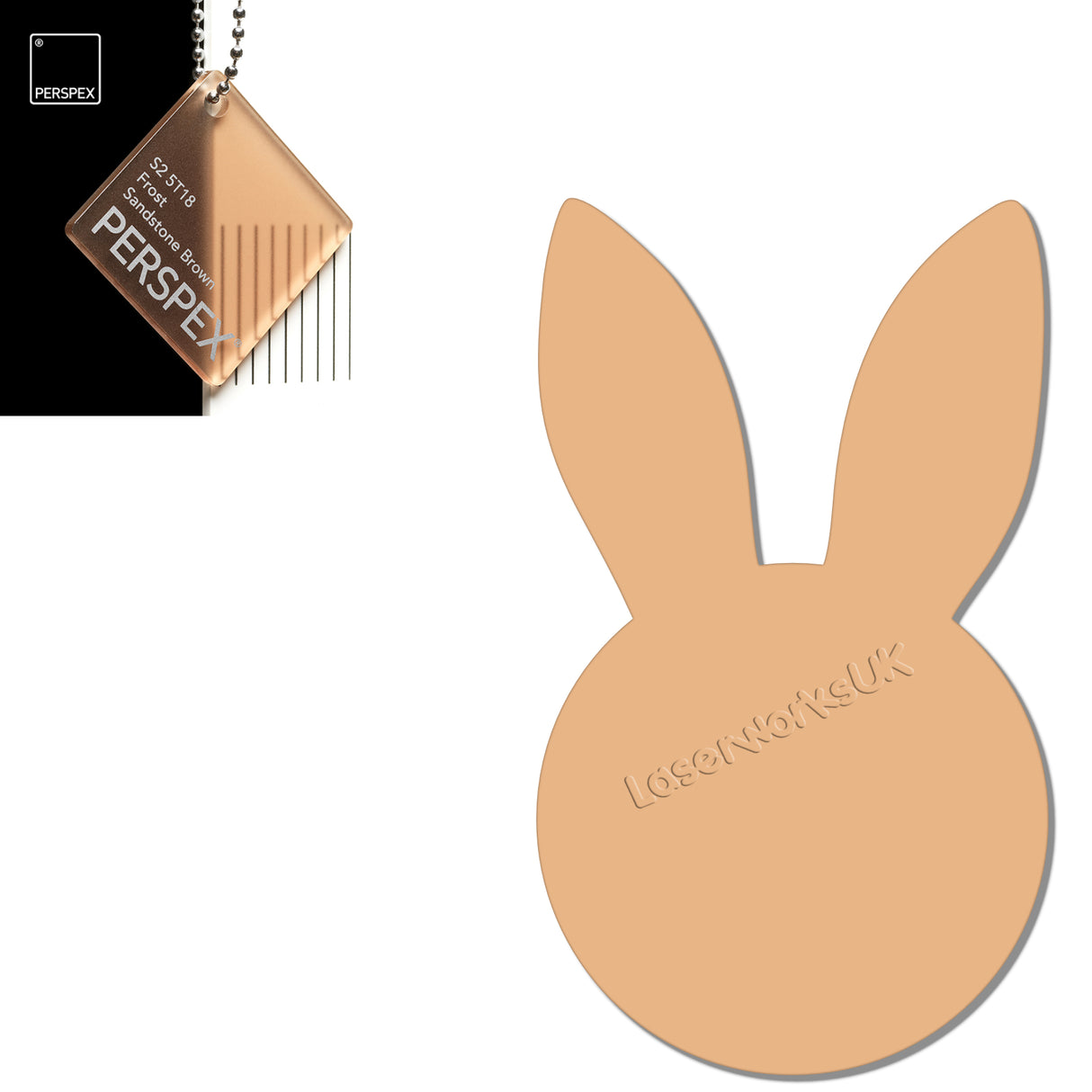 Acrylic Easter Bunny - Rabbit Head Blanks (8cm Pack of 6) - Laserworksuk