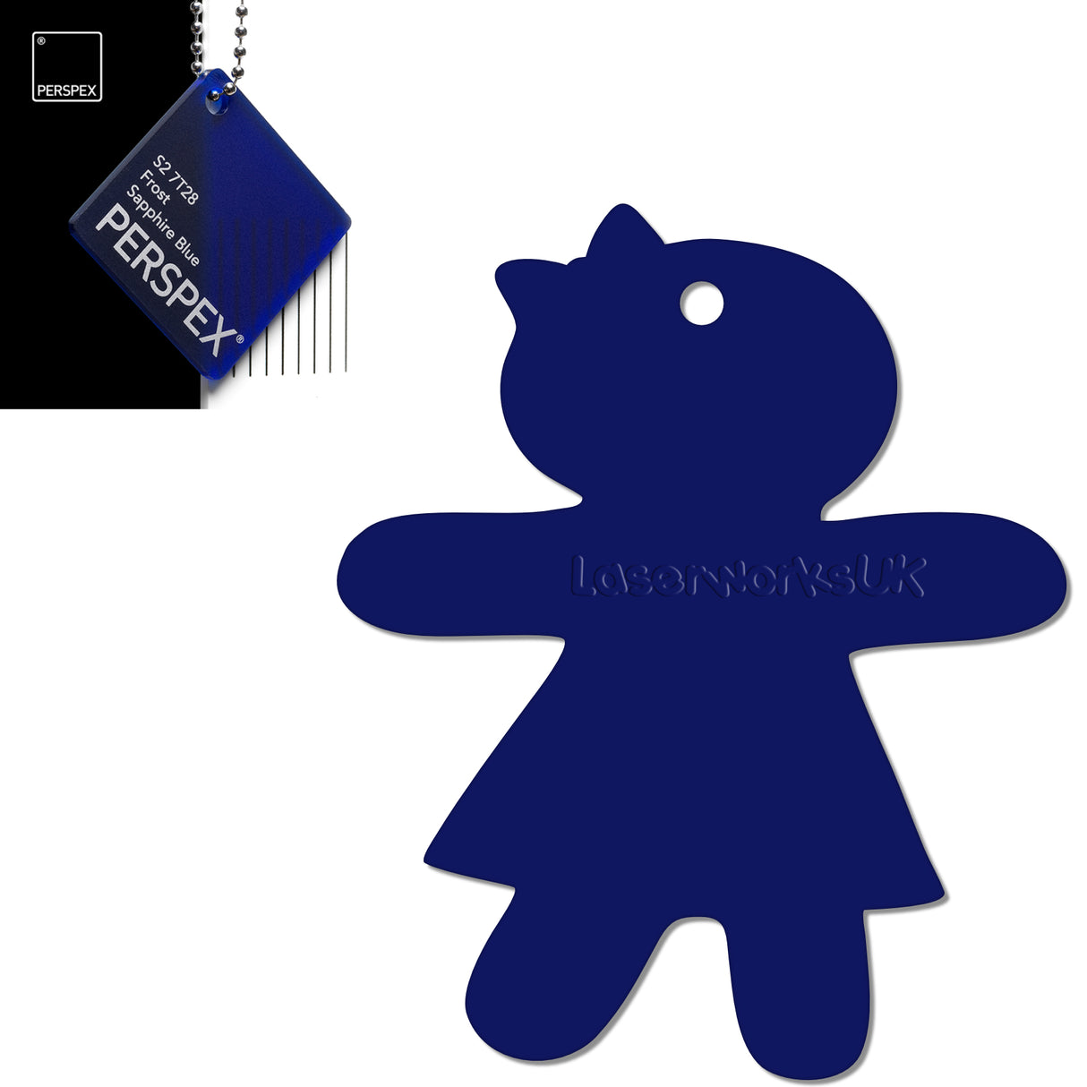 Acrylic Christmas Gingerbread Girl Decorations (Pack of 12) - Laserworksuk