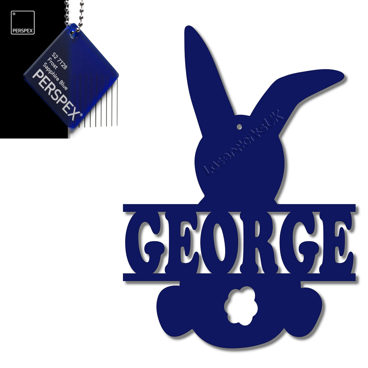 Acrylic Personalised Easter Decorations - Laserworksuk