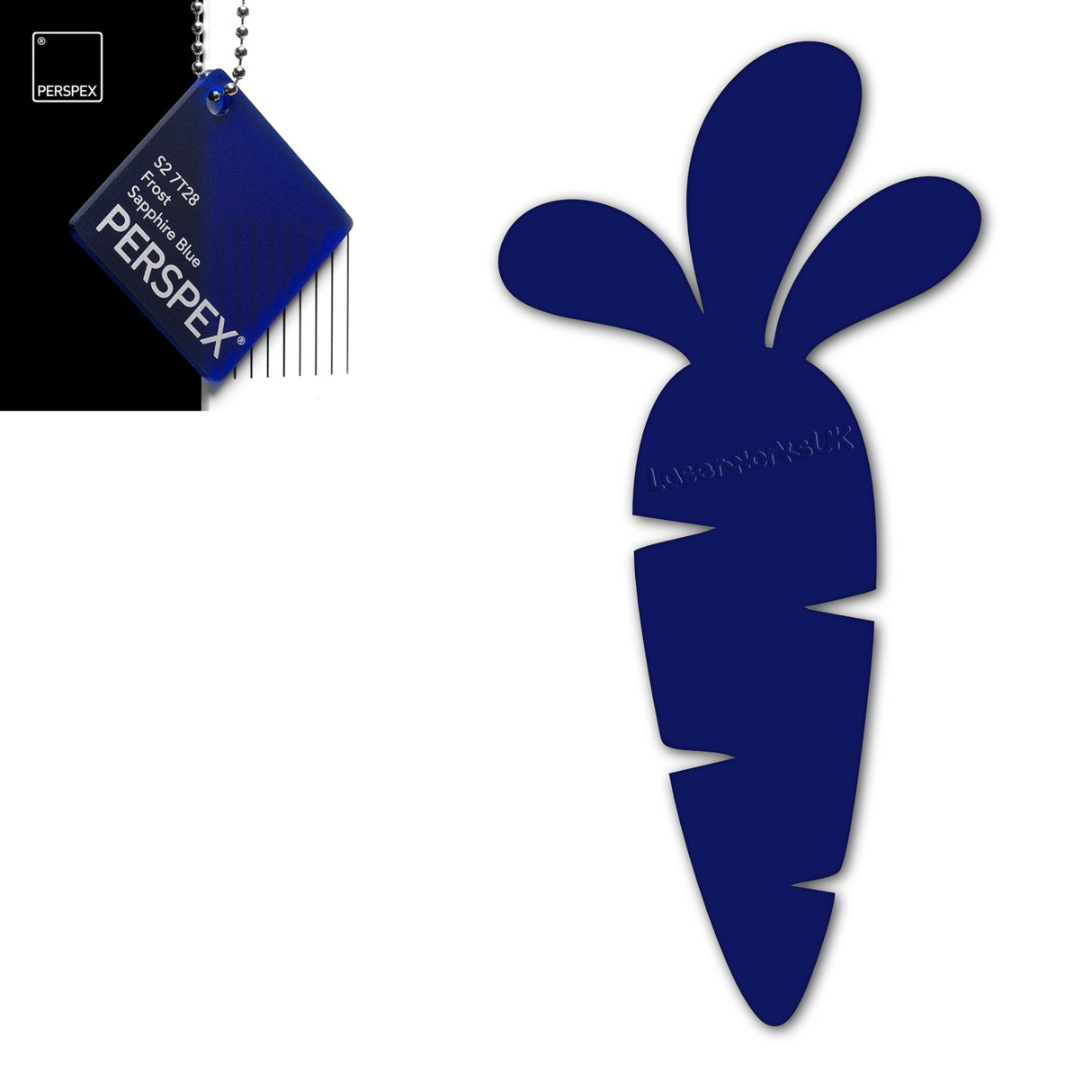 Acrylic Easter Carrot Blank Shapes (8cm Pack of 6) - Laserworksuk