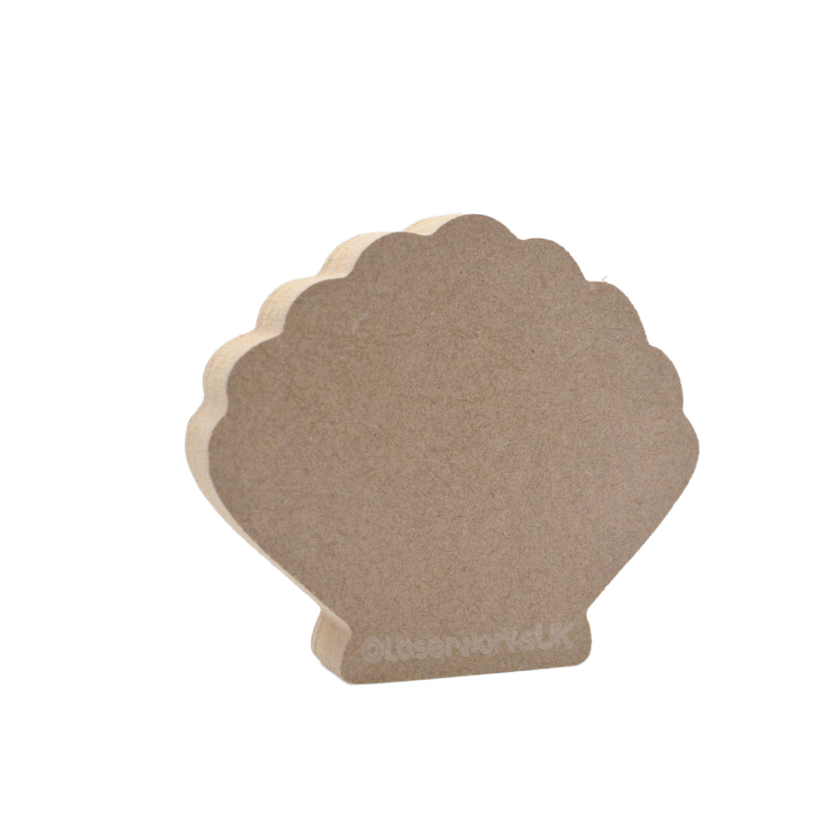 Freestanding Clam Shell - 18mm MDF Wooden Craft Shapes - Laserworksuk