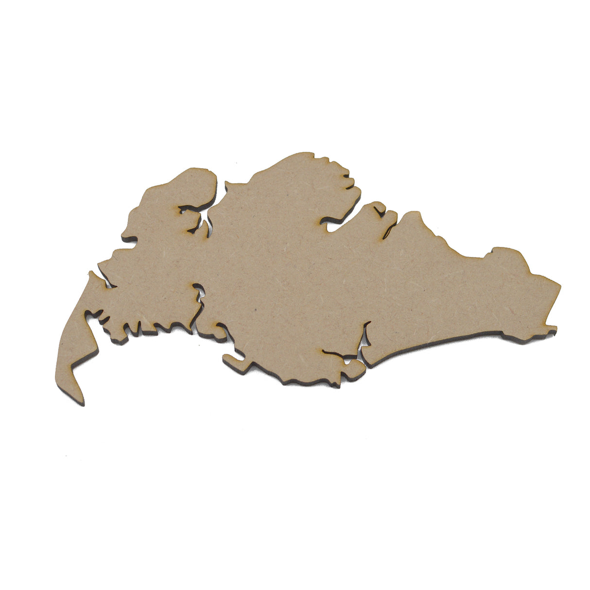 Wooden Singapore Map - Asia Map Shape - LaserworksUK