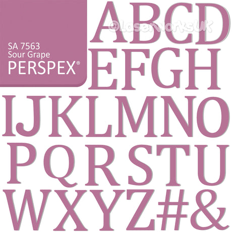 Acrylic 1.5 cm High Letters & Numbers - 40+ Colours - Laserworksuk