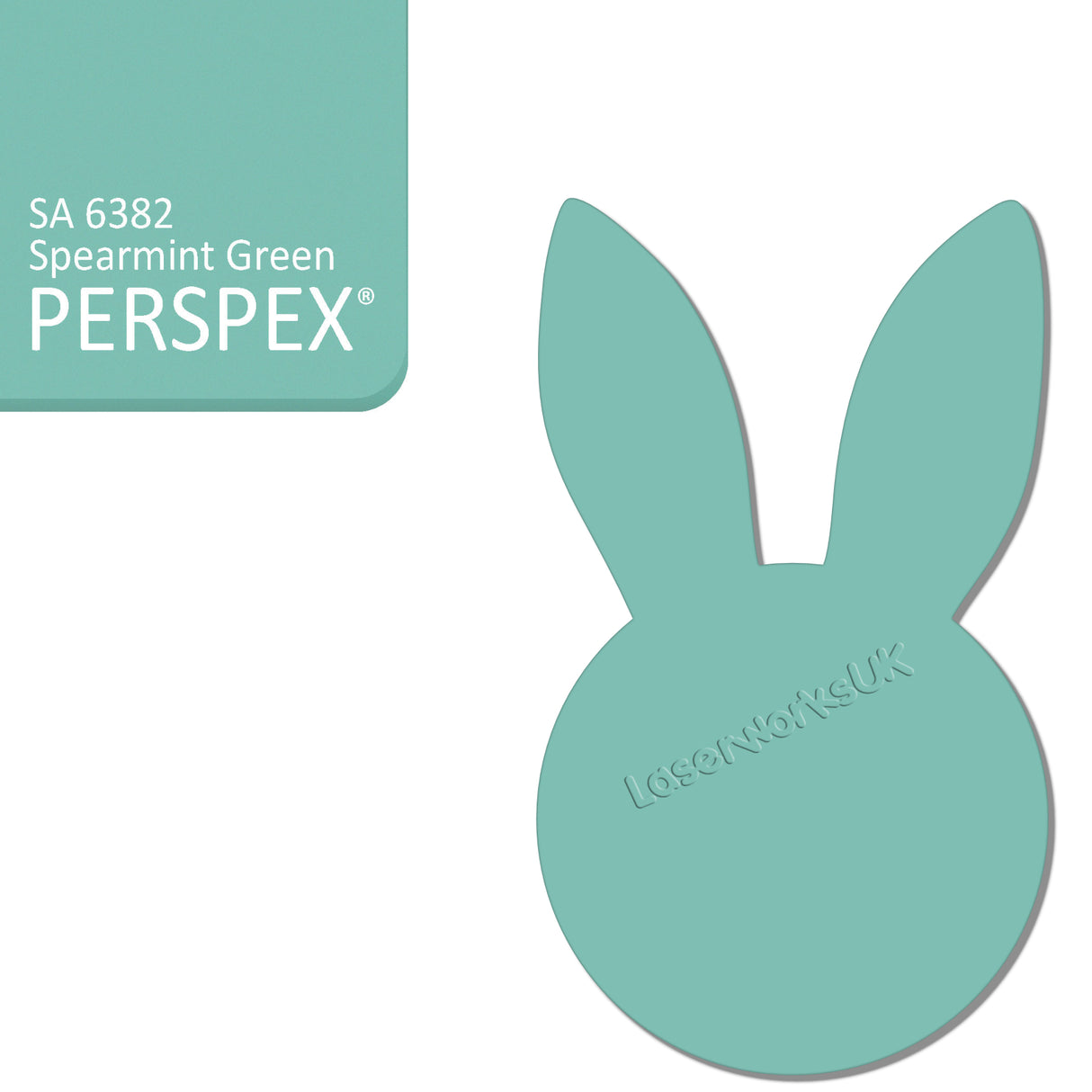 Acrylic Easter Bunny - Rabbit Head Blanks (8cm Pack of 6) - Laserworksuk