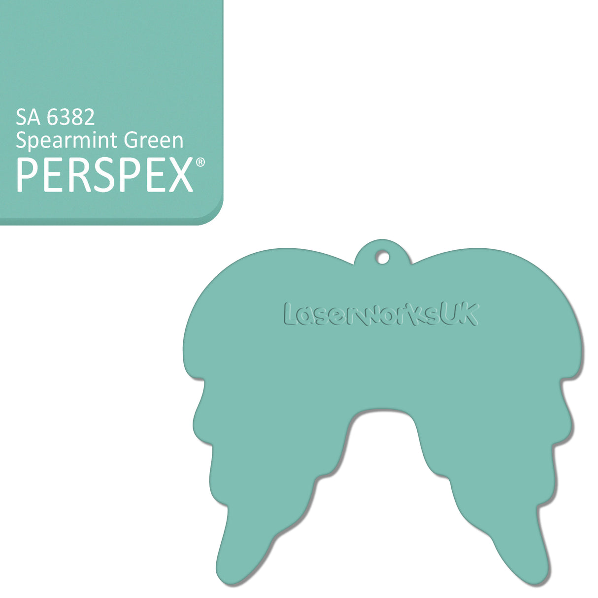 Acrylic Christmas Angel Wings Blanks (10cm Pack of 5) - Laserworksuk