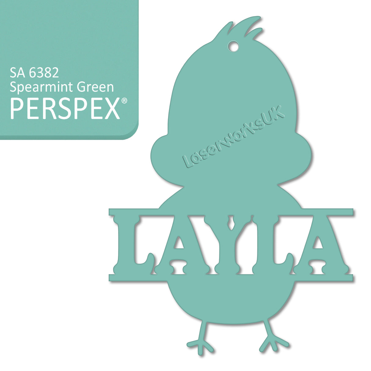 Acrylic Personalised Easter Decorations - Laserworksuk