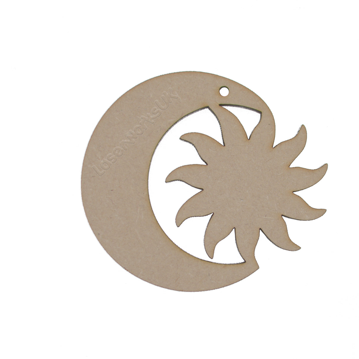 Sun Moon Shapes | MDF Wooden Craft Embellishment Scrapbook - LaserworksUK