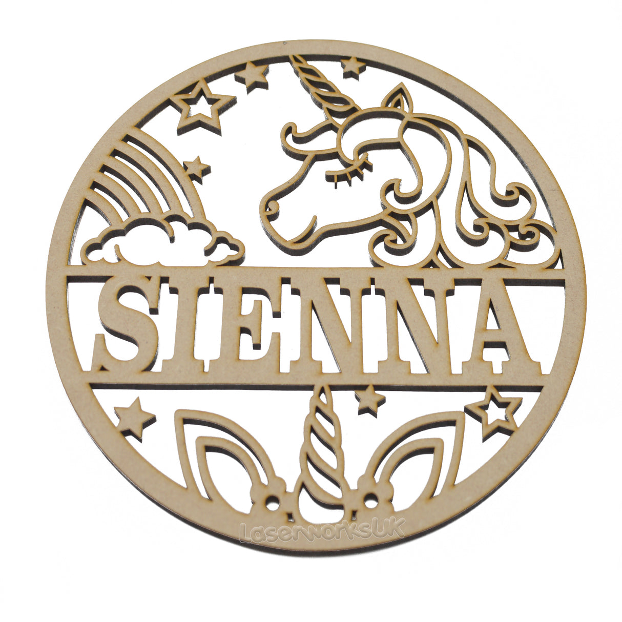 Personalised 3D Unicorn Layered Sign - LaserworksUK