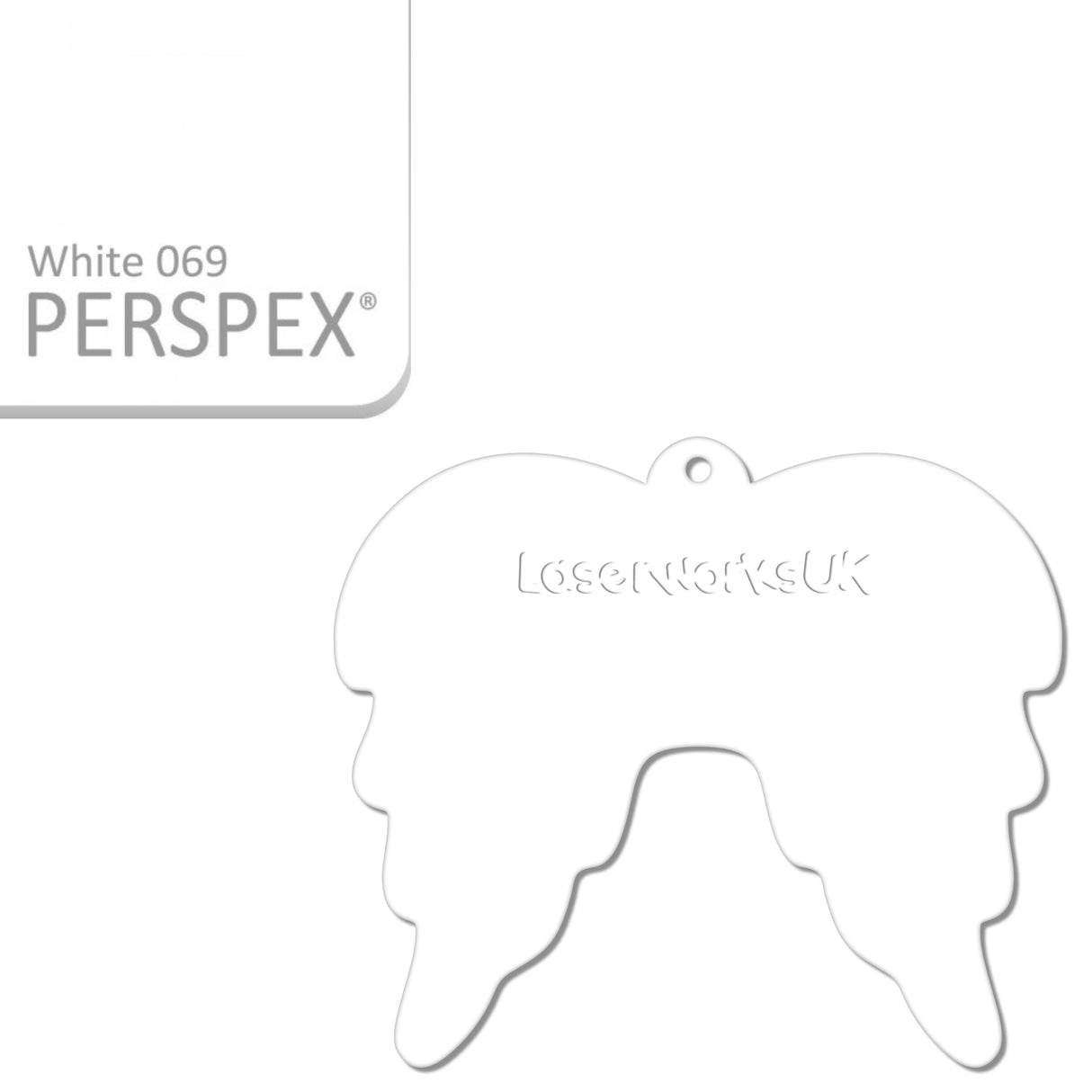 Acrylic Christmas Angel Wings Blanks (10cm Pack of 5) - Laserworksuk