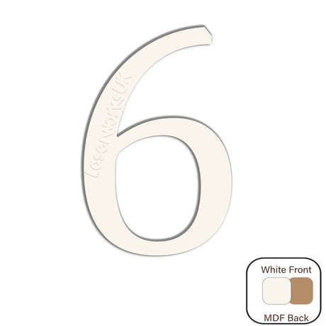 White Painted MDF Wooden Letters - Cambria Font 2cm - 30cm - Laserworksuk