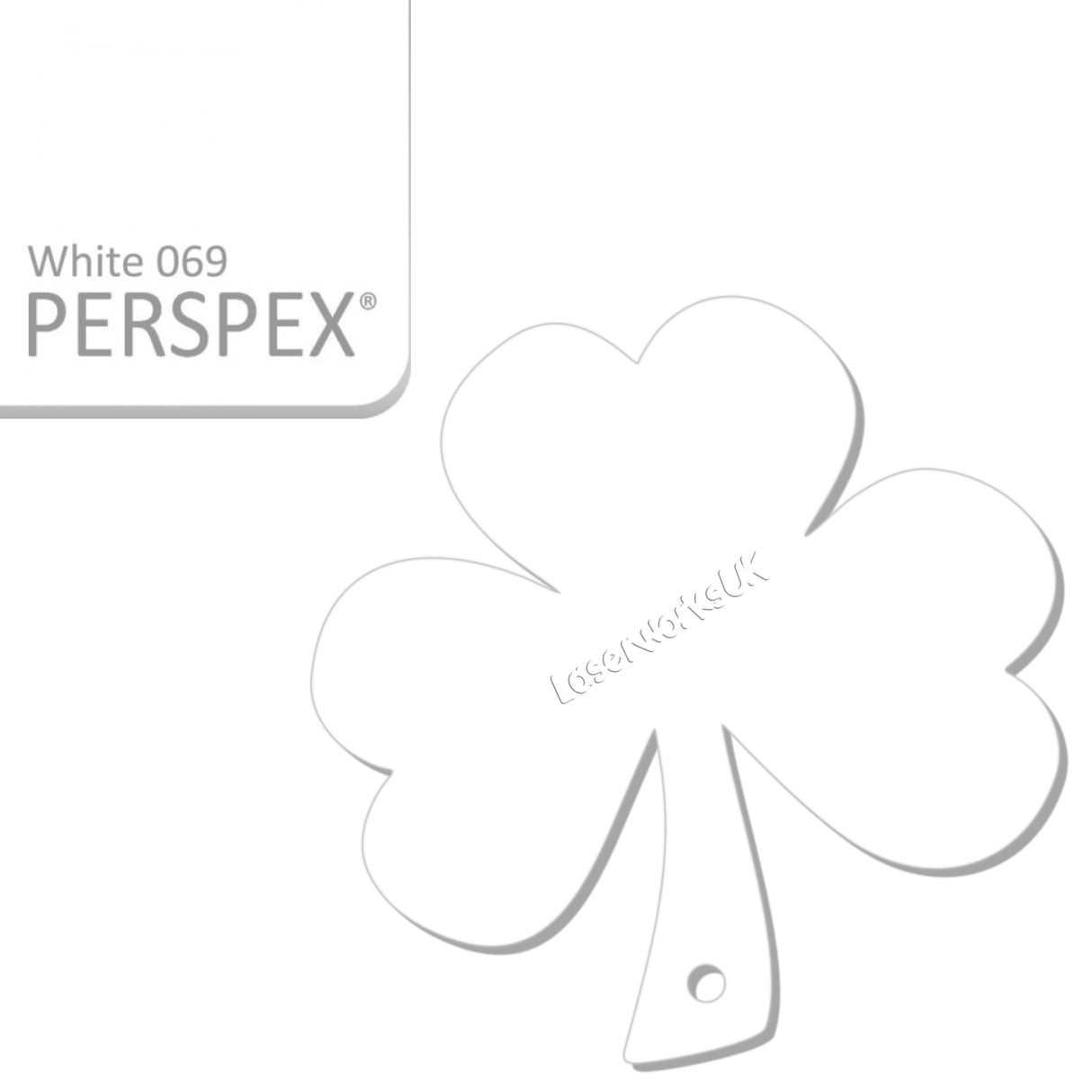 Acrylic Shamrock Keyring - St Patricks Day Clover - Laserworksuk