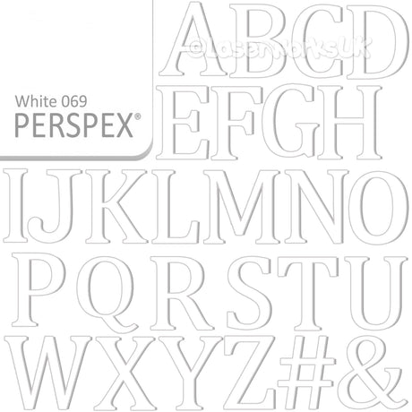 Acrylic 1.5 cm High Letters & Numbers - 40+ Colours - Laserworksuk