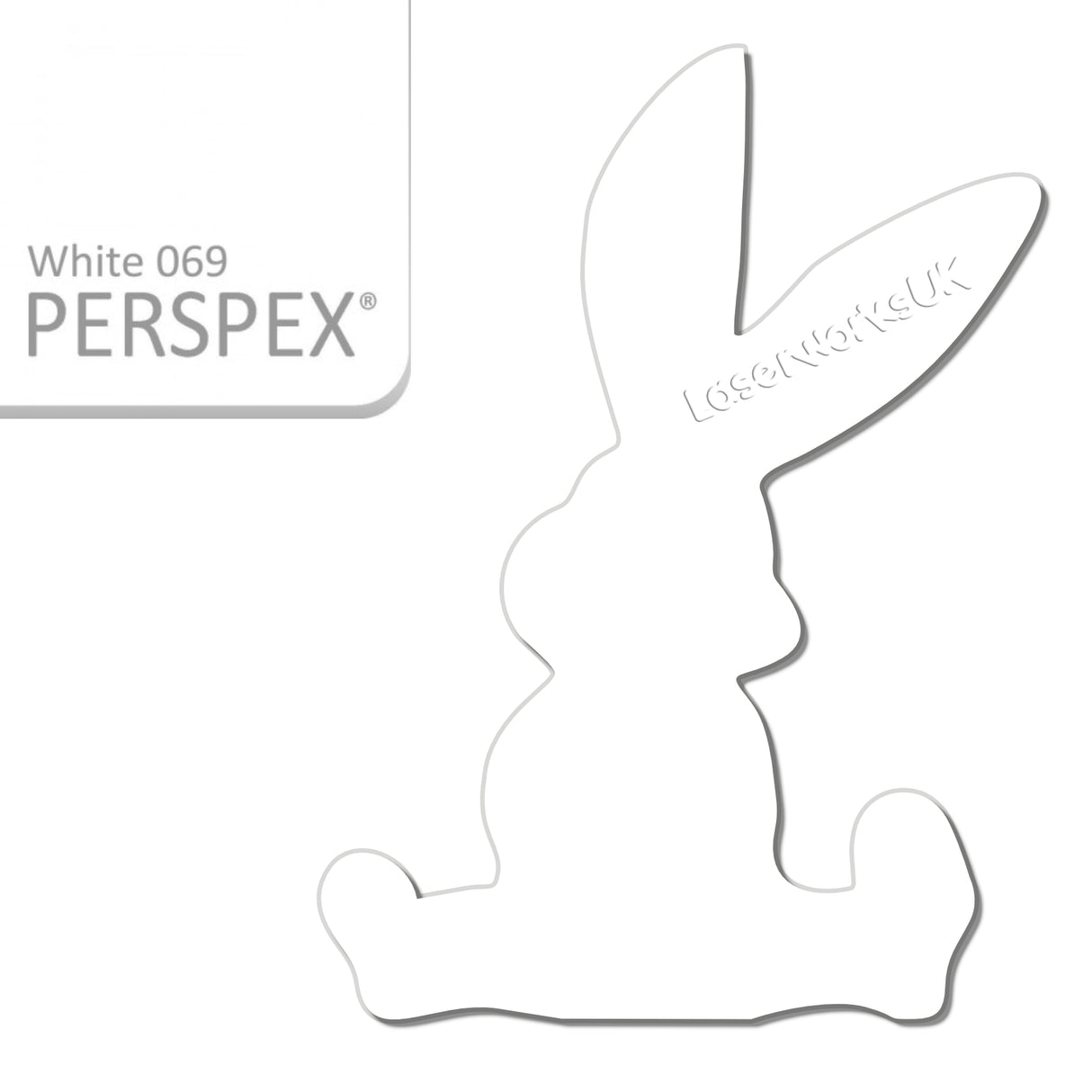 Acrylic Easter Cute Bunny Blanks (pack of 6) - Laserworksuk