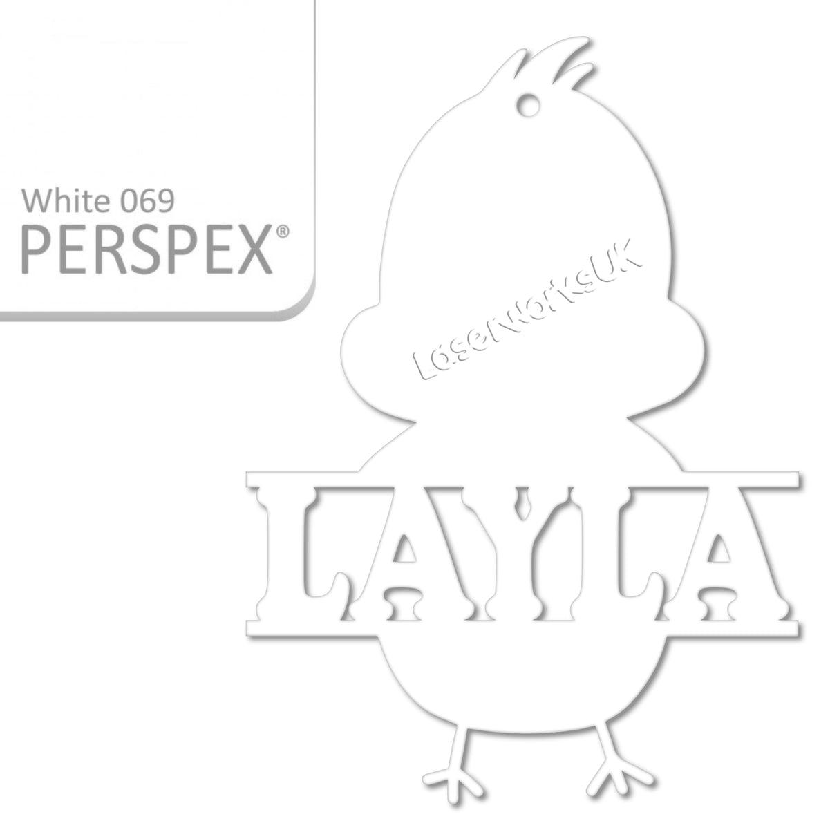 Acrylic Personalised Easter Decorations - Laserworksuk