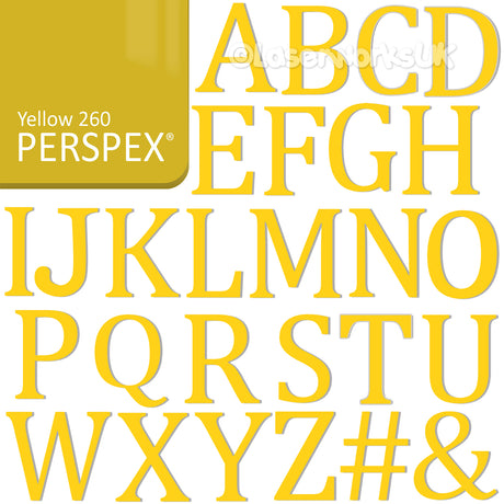 Acrylic 1.5 cm High Letters & Numbers - 40+ Colours - Laserworksuk