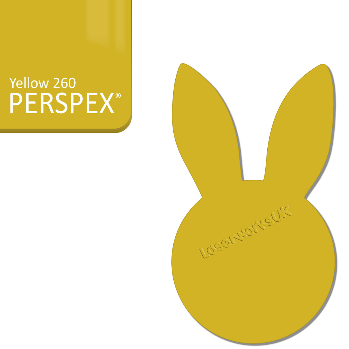 Acrylic Easter Bunny - Rabbit Head Blanks (8cm Pack of 6) - Laserworksuk