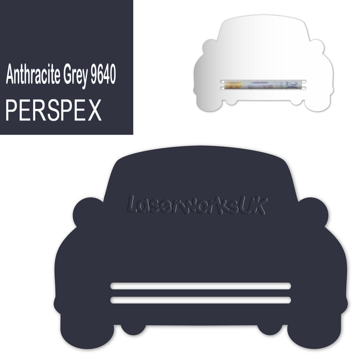 Acrylic Wedding Car Gift Money Holder Blanks - Laserworksuk