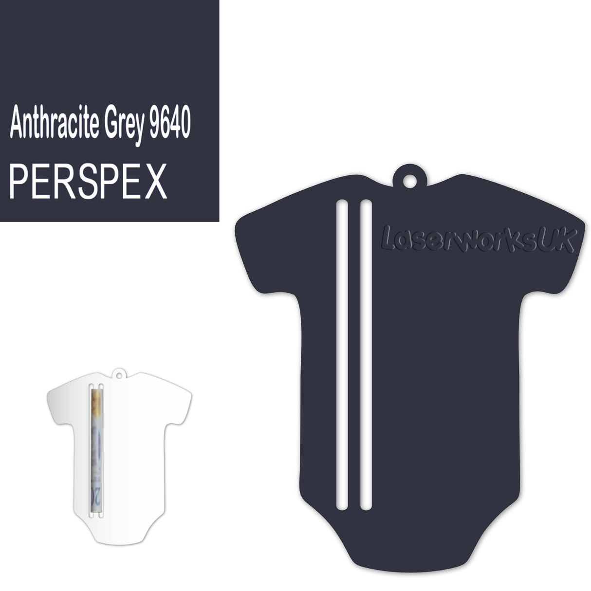 Acrylic Baby Vest - Bodysuit Money Holder Blanks (Pack of 5) - Laserworksuk