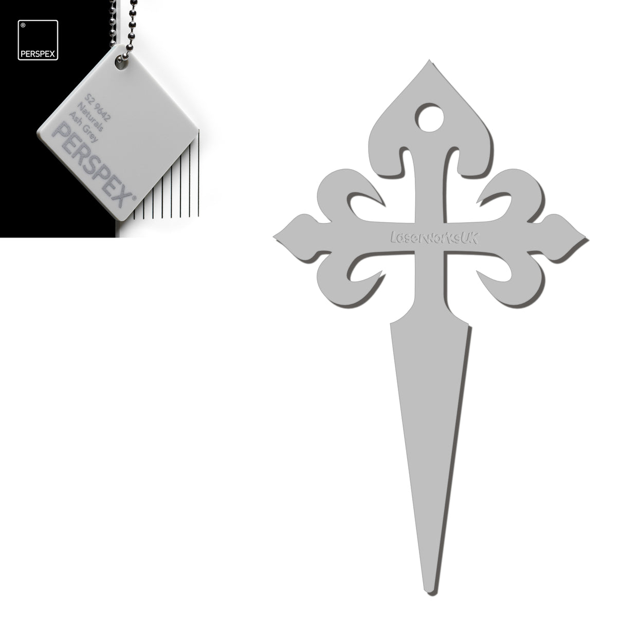 Camino de Santiago - St James Cross Keyring - Laserworksuk