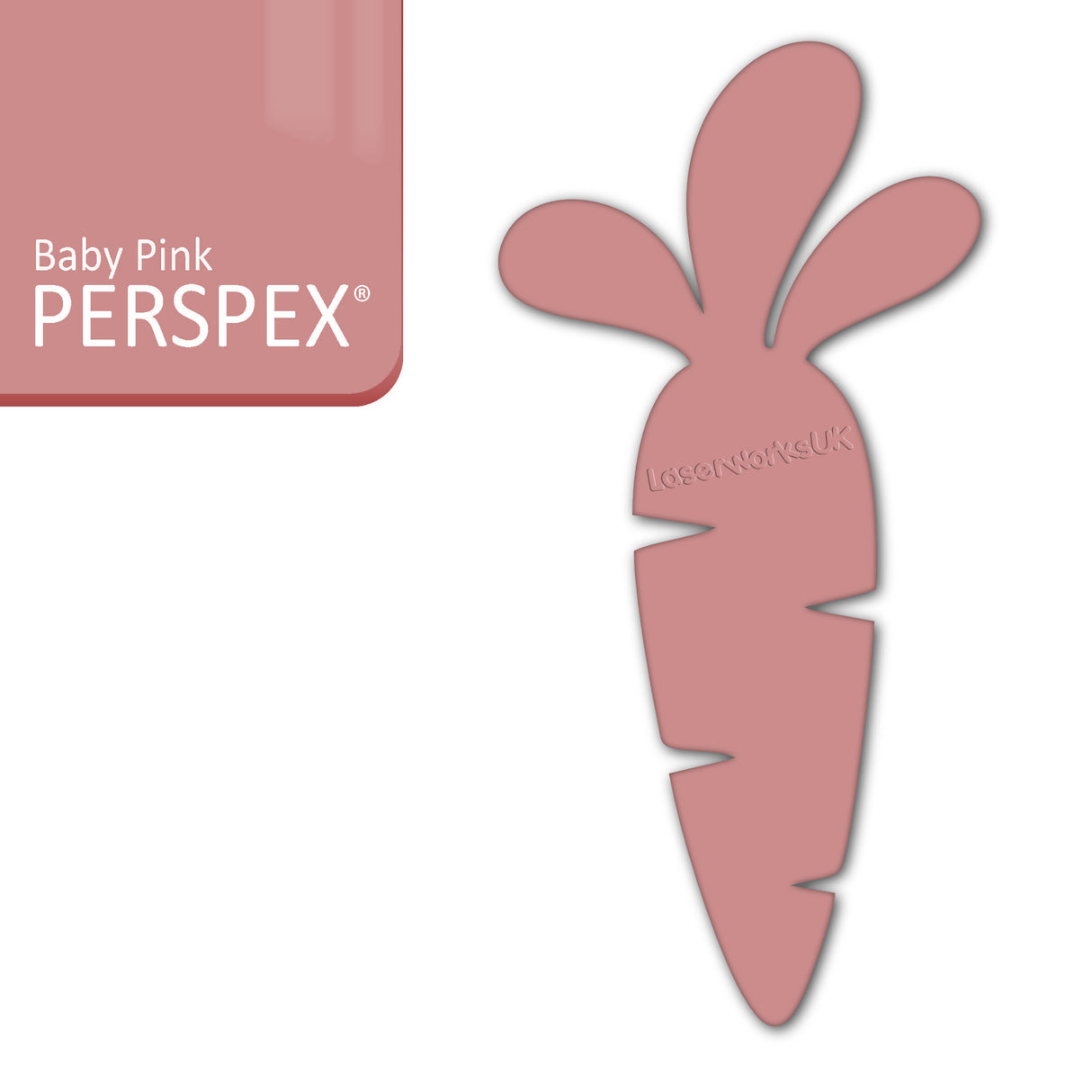 Acrylic Easter Carrot Blank Shapes (8cm Pack of 6) - Laserworksuk