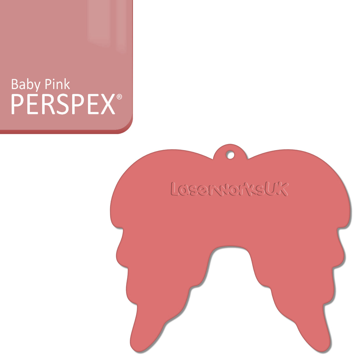 Acrylic Christmas Angel Wings Blanks (10cm Pack of 5) - Laserworksuk