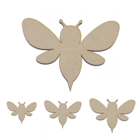 Bumble Honey Bee | MDF Craft Insect Shape - LaserworksUK
