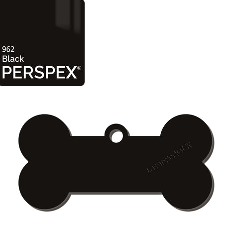 Acrylic Dog Bone Keyring - Multi Colours Blank Tags - Laserworksuk