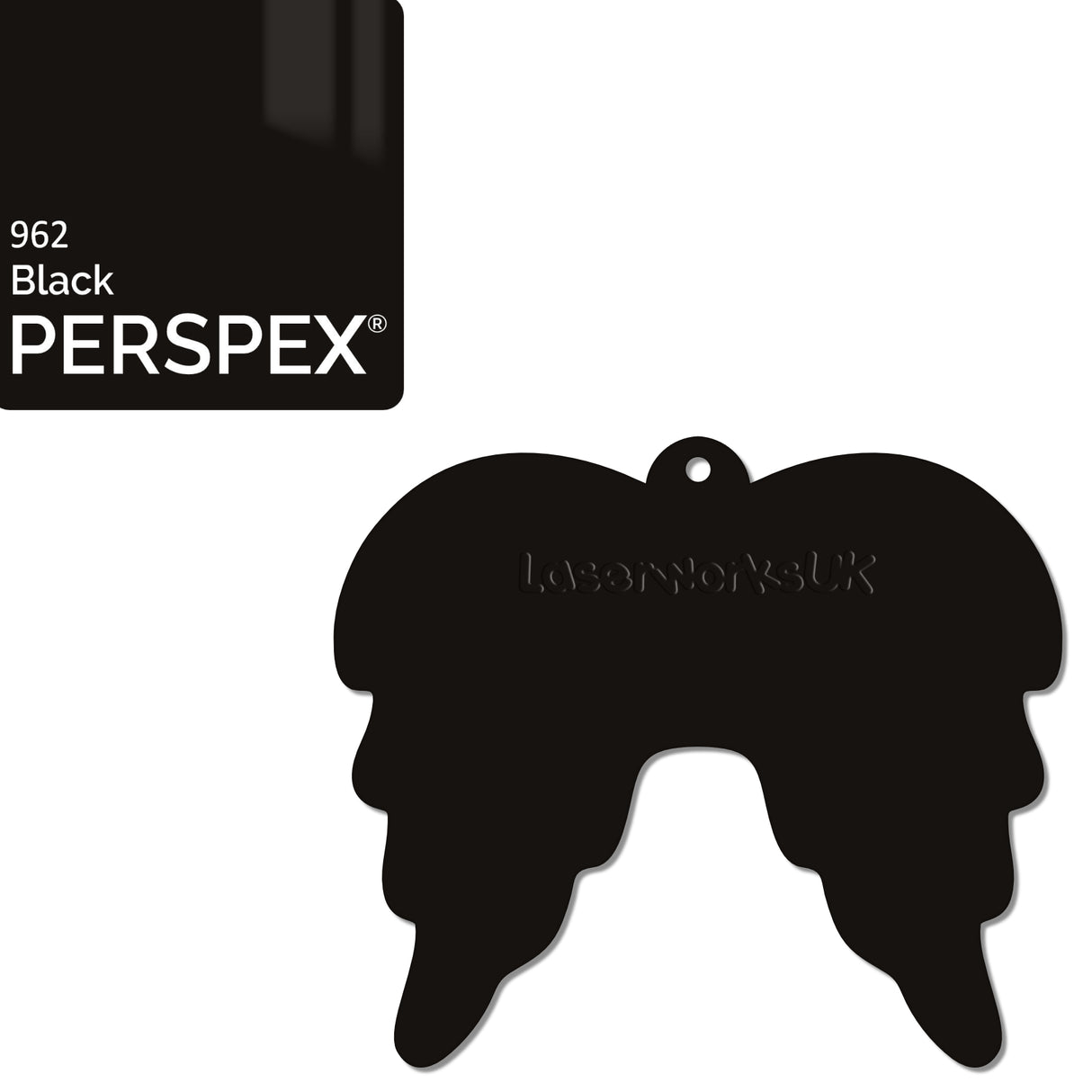 Acrylic Christmas Angel Wings Blanks (10cm Pack of 5) - Laserworksuk