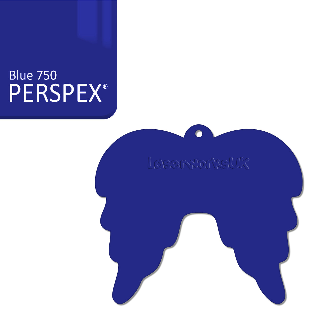 Acrylic Christmas Angel Wings Blanks (10cm Pack of 5) - Laserworksuk