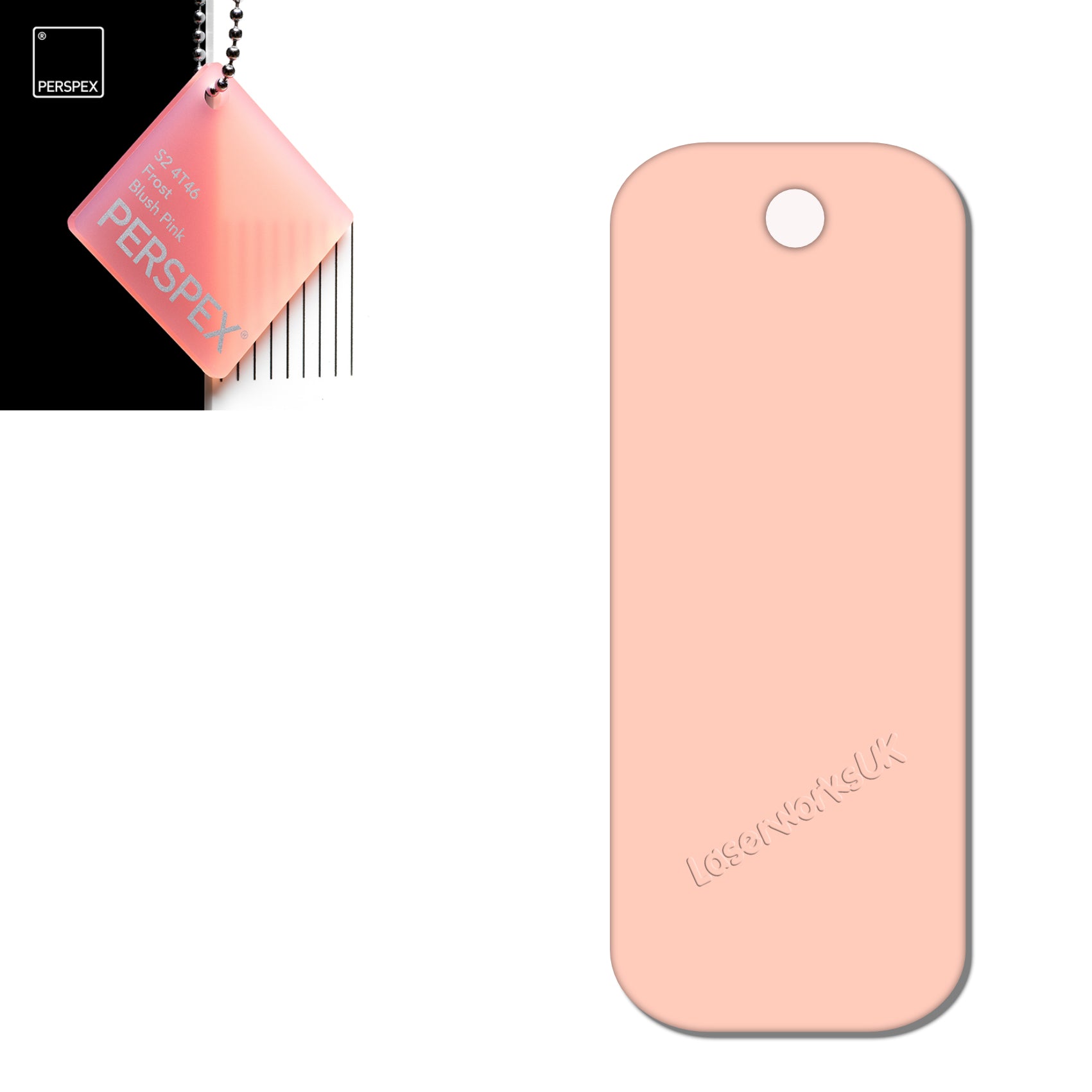 Acrylic Rectangle Keyring Blank Fobs (6cm Pack of 15) - Laserworksuk