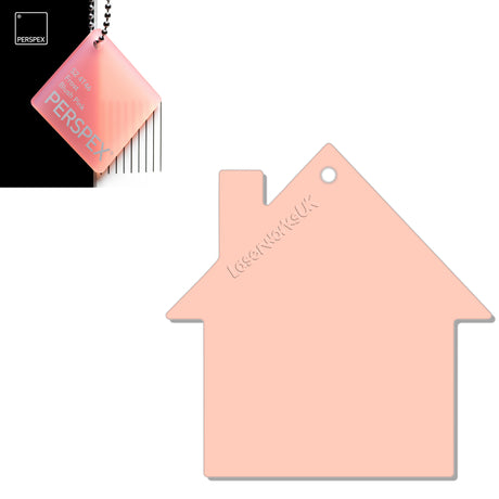 Acrylic New Home Keyring - Acrylic House Blank - Laserworksuk