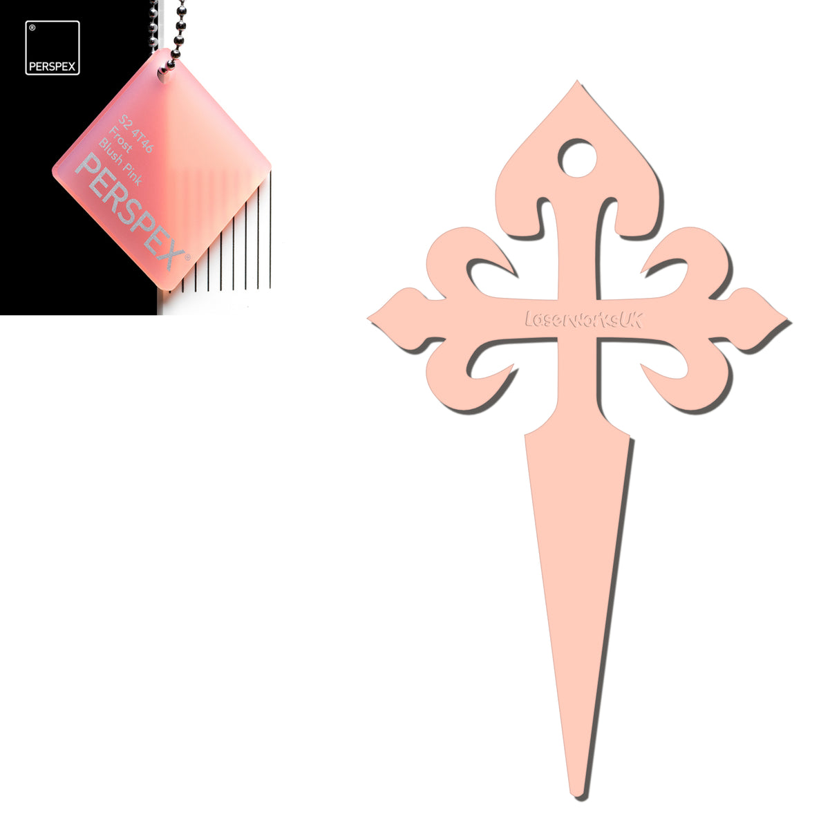 Camino de Santiago - St James Cross Keyring - Laserworksuk