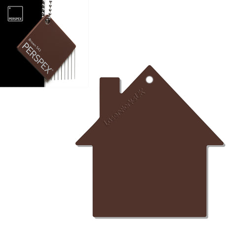 Acrylic New Home Keyring - Acrylic House Blank - Laserworksuk