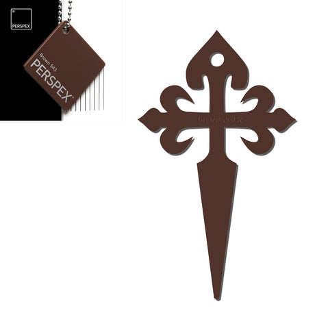 Camino de Santiago - St James Cross Keyring - Laserworksuk