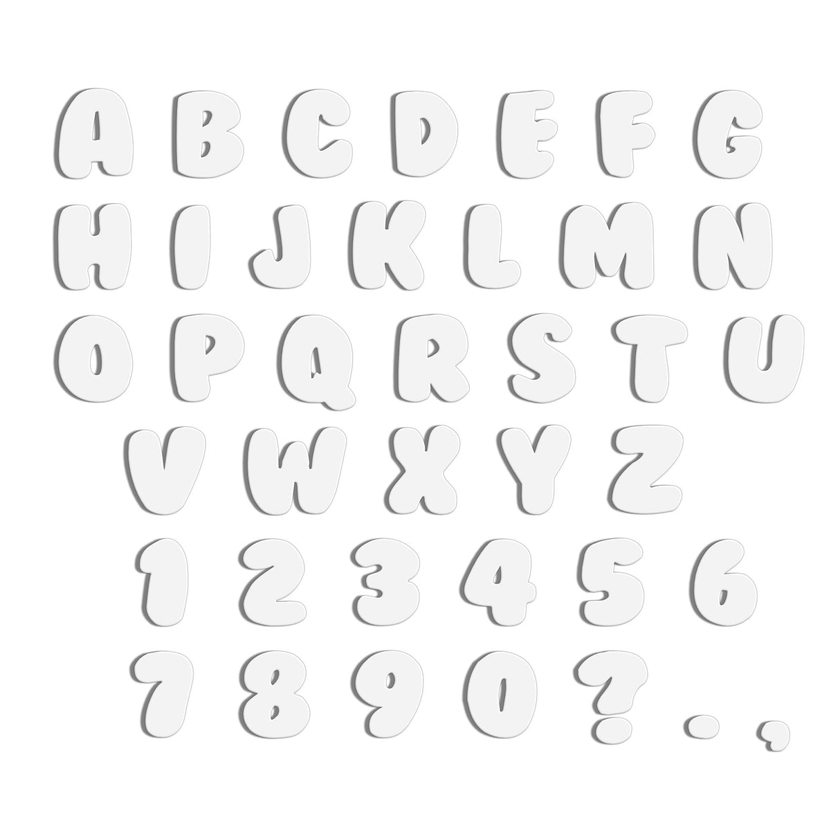 Acrylic Bubble Font - 10cm High Letters & Numbers - 40+ Colours - Laserworksuk