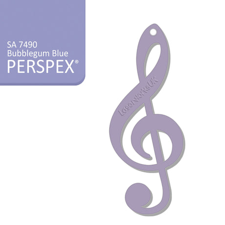 Acrylic Treble Clef Keyring - Music Student Gifts - Laserworksuk