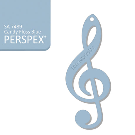 Acrylic Treble Clef Keyring - Music Student Gifts - Laserworksuk