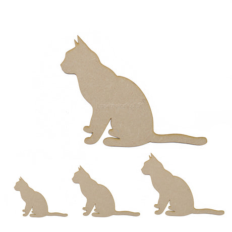 Animal Craft Shapes - Cat Blank Craft Shape - LaserworksUK