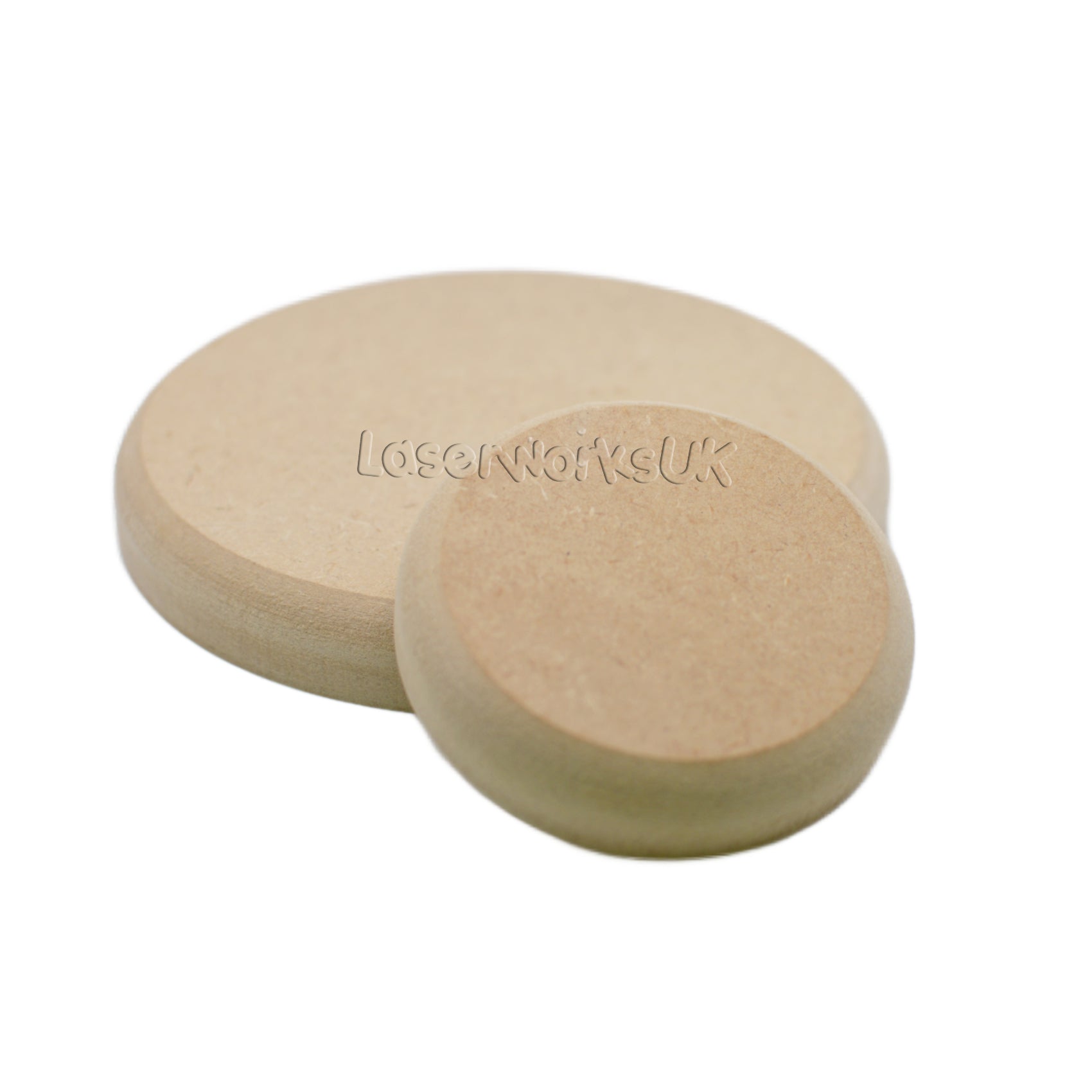 Wooden MDF Circle Round Top Edge 10cm - 40cm Disk Blanks - Laserworksuk
